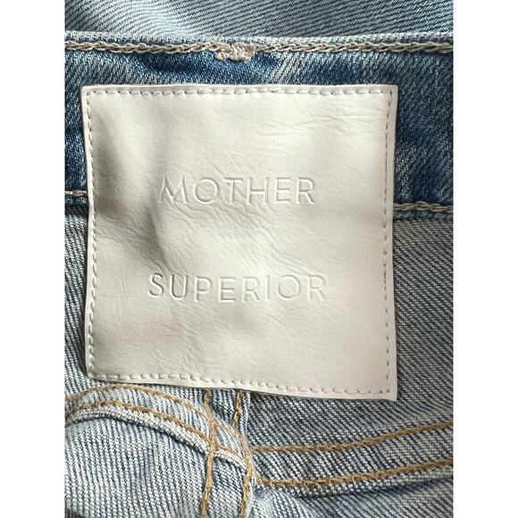 MOTHER JEANS WOMENS SIZE 27 SPITFIRE SNEAK HIGH RISE WIDE LEG I CONFESS BLUE NEW - Picture 5 of 13